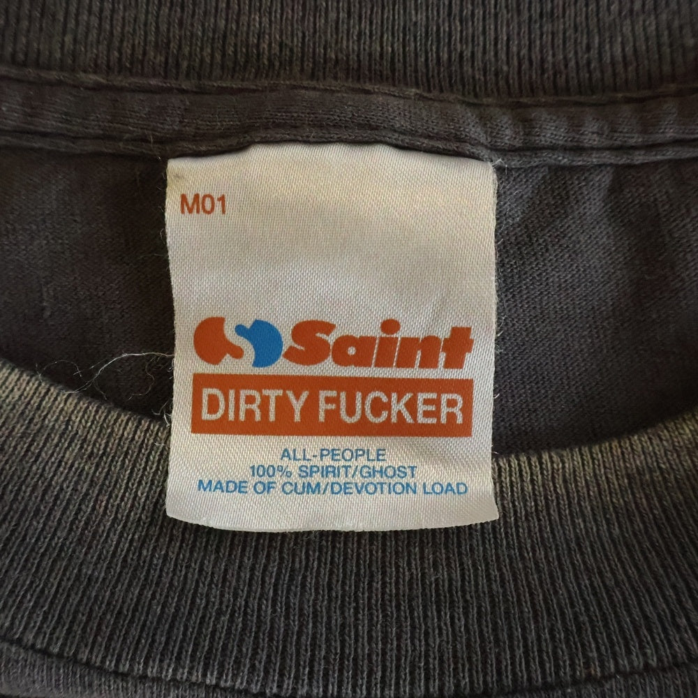 SAINT MICHAEL(セントマイケル) 25AW S/S T-SHIRT SAINT MASK 両面プリント 半袖Tシャツ カットソー ブラック SM-HR1-0000-010