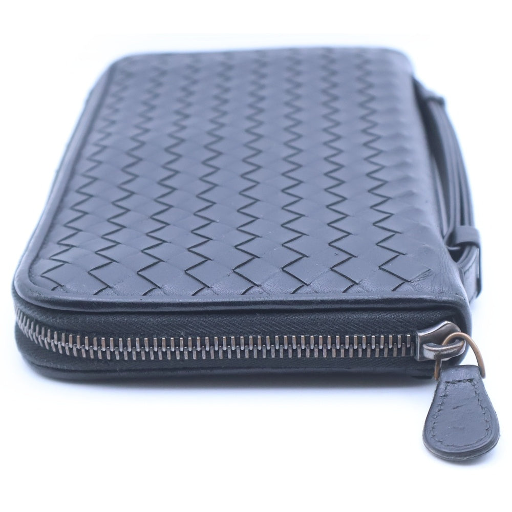 BOTTEGA VENETA(ボッテガヴェネタ) イントレチャート オーガナイザー ロングウォレット 財布 ブラック レディース