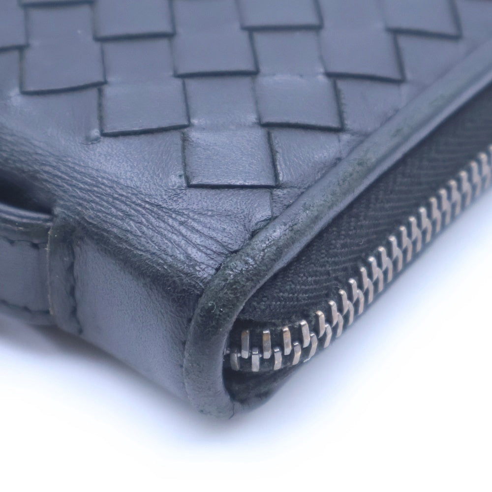 BOTTEGA VENETA(ボッテガヴェネタ) イントレチャート オーガナイザー ロングウォレット 財布 ブラック レディース