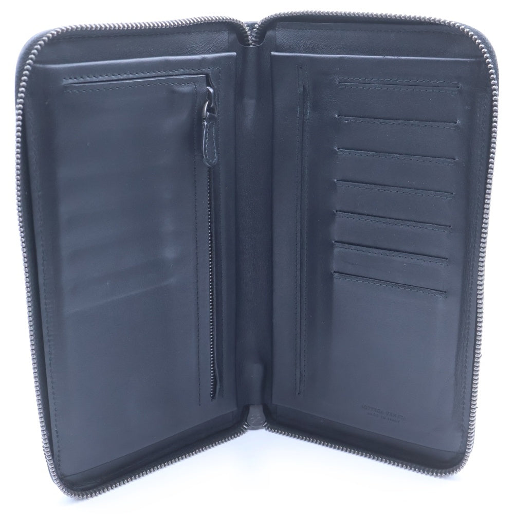 BOTTEGA VENETA(ボッテガヴェネタ) イントレチャート オーガナイザー ロングウォレット 財布 ブラック レディース