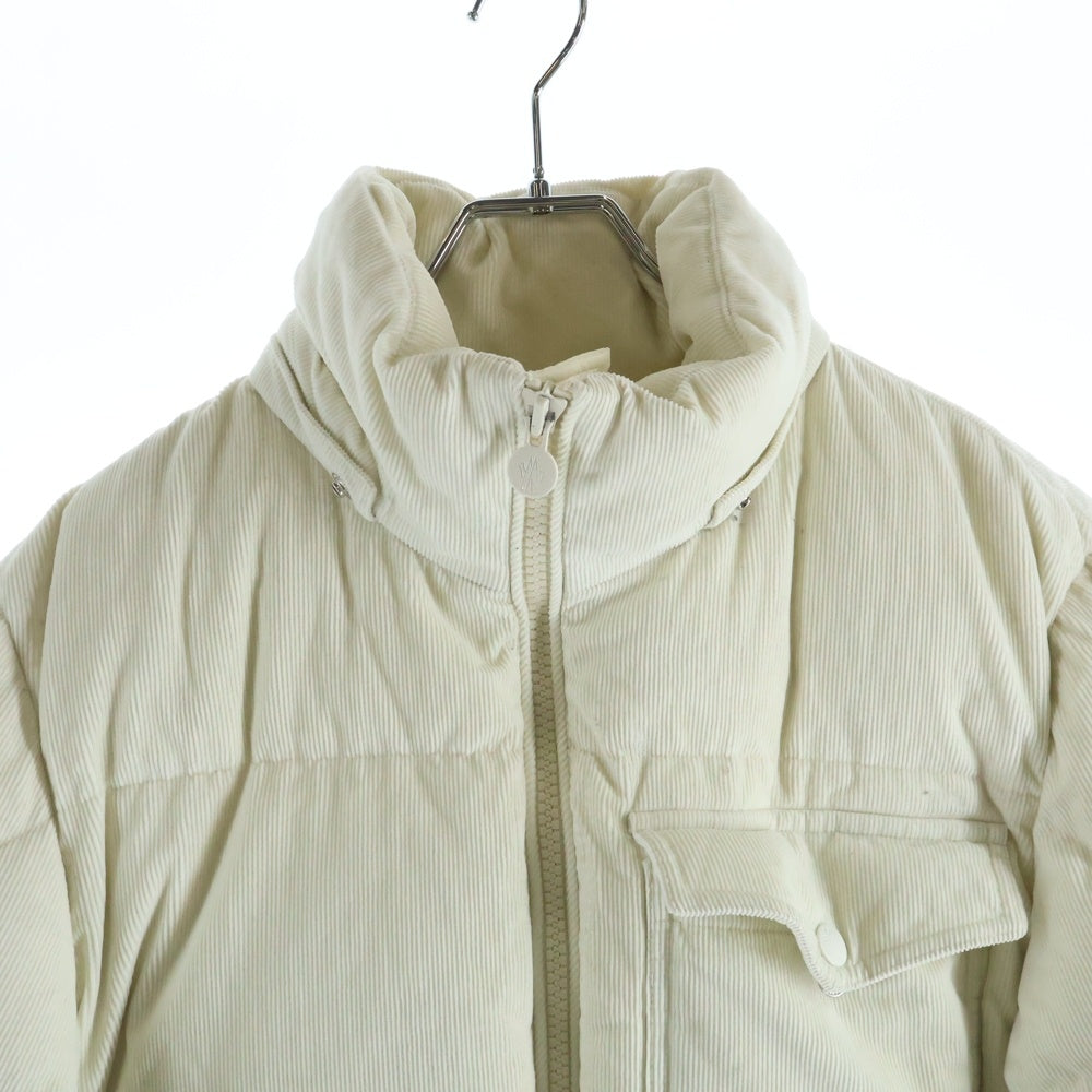MONCLER(モンクレール) VIGNEMALE GIUBBOTTO ロゴワッペン コーデュロイ ダウンジャケット 中綿ジャケット ホワイト F20911B58000 549H4