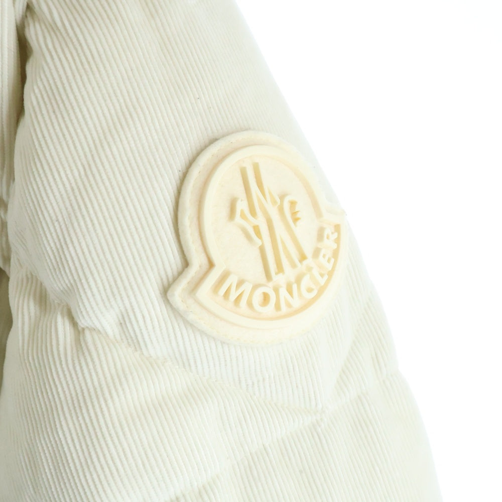 MONCLER(モンクレール) VIGNEMALE GIUBBOTTO ロゴワッペン コーデュロイ ダウンジャケット 中綿ジャケット ホワイト F20911B58000 549H4
