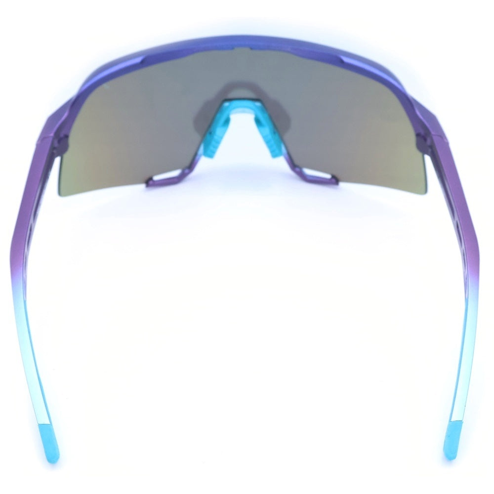 NO BRAND(ノーブランド) 100% ワンハンドレッドパーセント メタリック サングラス ブルー