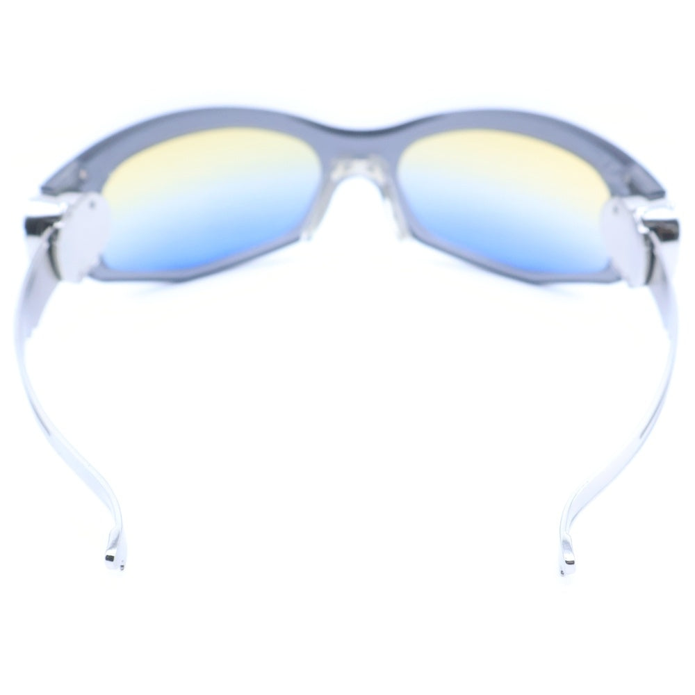 MONCLER GENIUS(モンクレール ジーニアス) ×SWIPE 1 スワイプ1 サイドロゴデザイン メタルフレームサングラス シルバー/ブラック