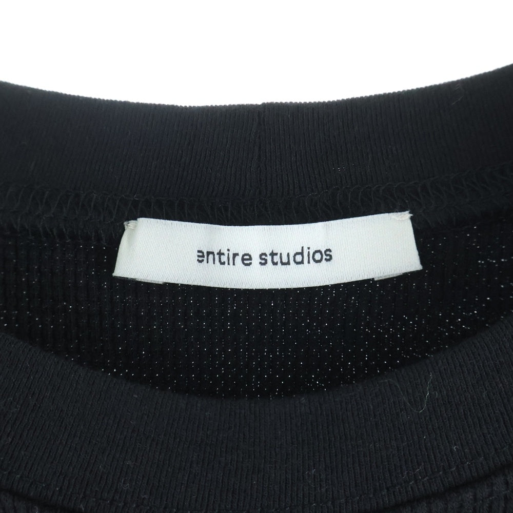 entire studios(エンタイア スタジオ) サーマル 長袖Tシャツ ロンティ カットソー ブラック ESSS26TO04012 0015