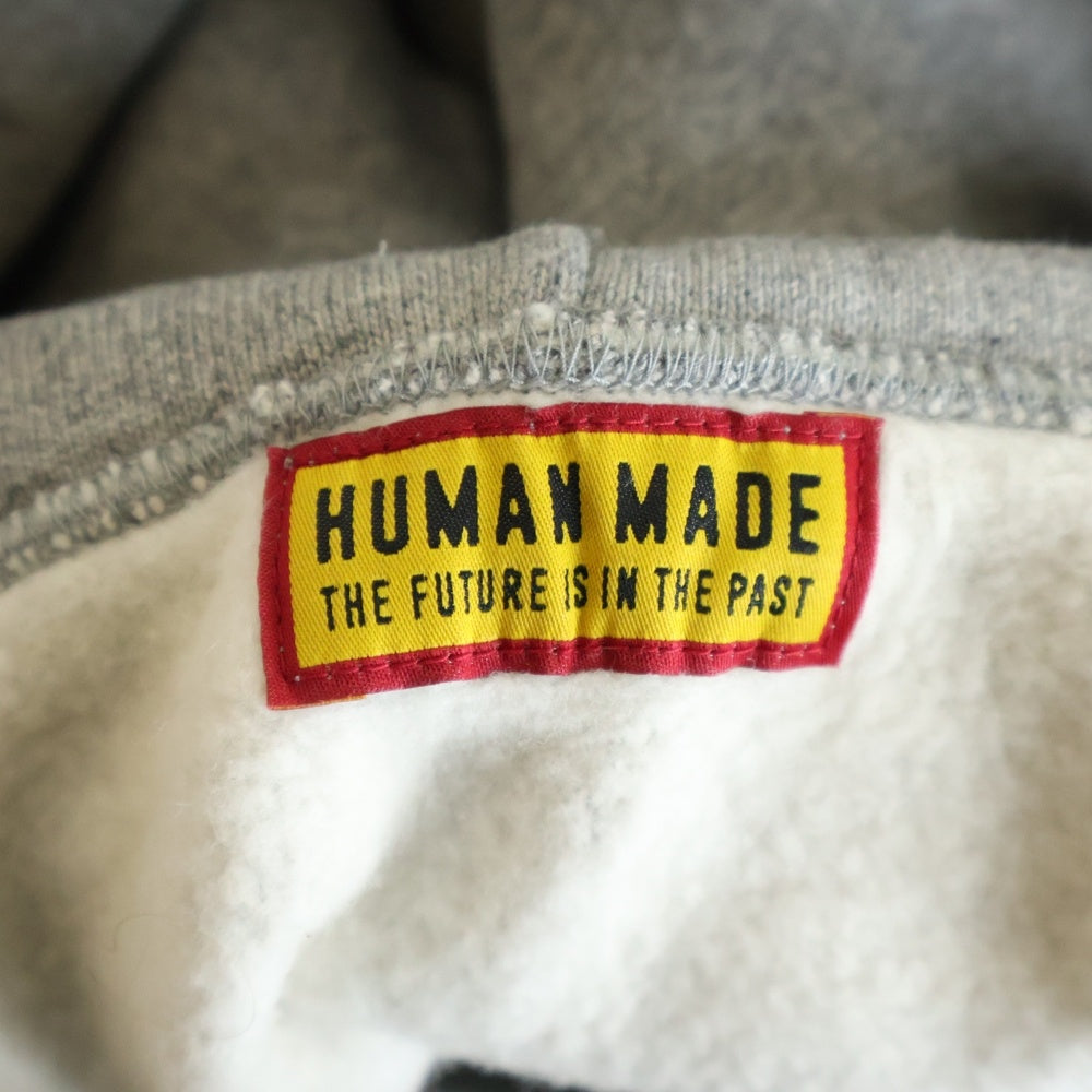 HUMAN MADE(ヒューマンメイド) 25AW ×POKEMON MADE HEAVYWEIGHT HOODIE ポケモン ピカチュウ フロントロゴプリント プルオーバースウェットパーカー フーディ グレー XX30CS006