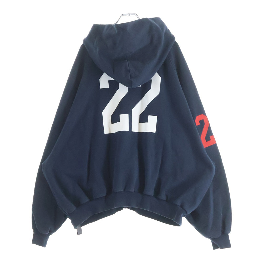 BALENCIAGA(バレンシアガ) Polo Zip-up Hoodie ポロジップフーディー パーカー ネイビー 720425 TNVD4