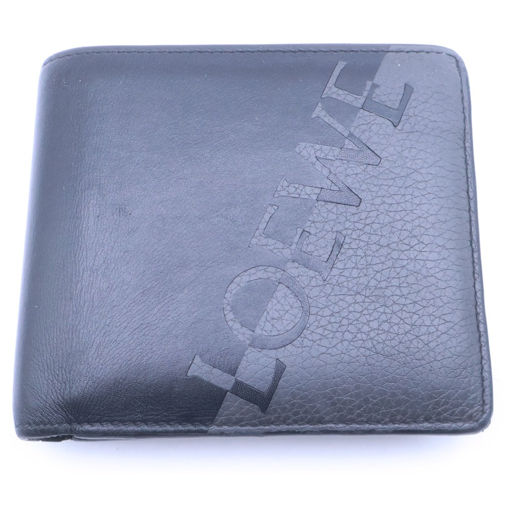 LOEWE(ロエベ) シグネチャーバイフォールド ウォレット 2つ折り財布 ブラック/グレー