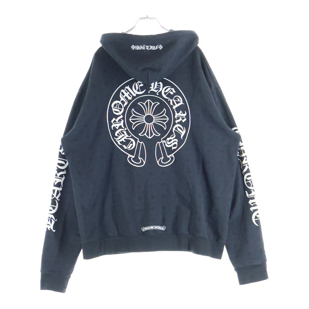 CHROME HEARTS(クロムハーツ) SWTSHRT HD ZIP CHプラス総柄バックホースプリントジップパーカー ブラック
