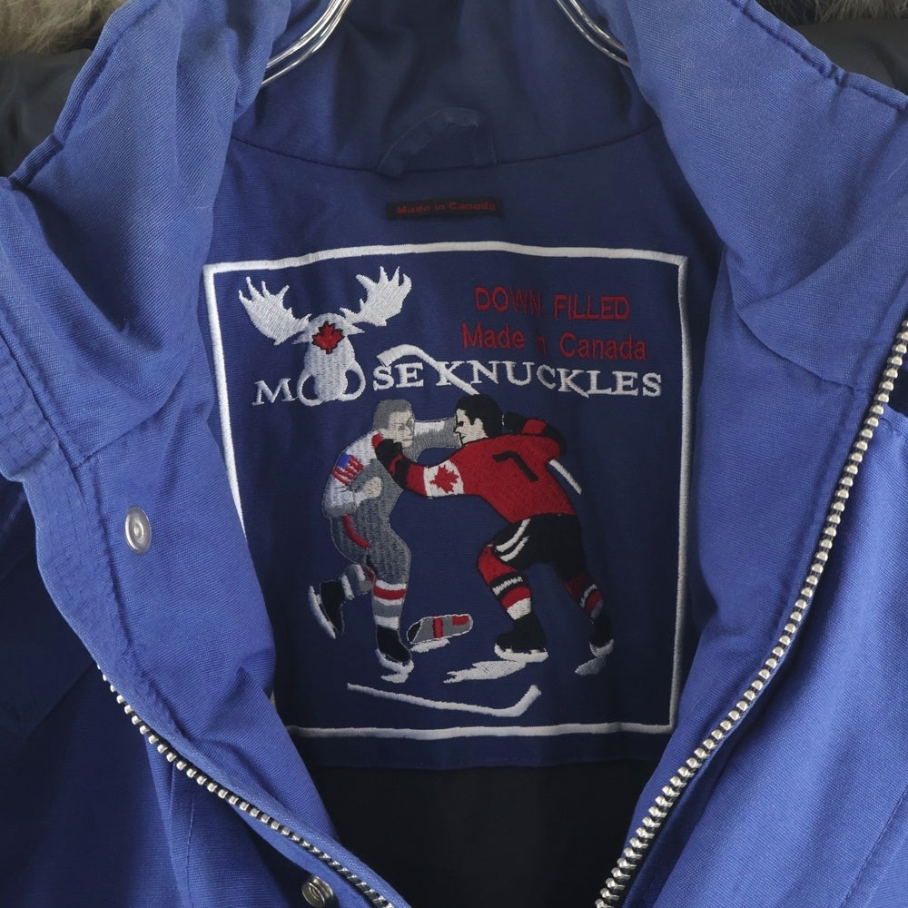 MOOSE KNUCKLES(ムースナックルズ) STIRLING PARKA スターリングパーカー ダウンジャケット ブルー LE85443A