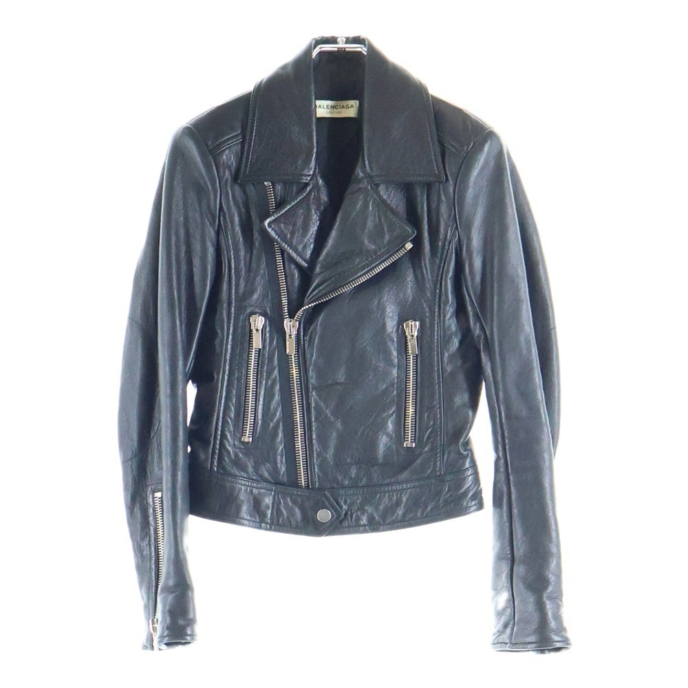 BALENCIAGA(バレンシアガ) ラムレザーダブルライダースジャケット ブラック レディース 342688 TCH99