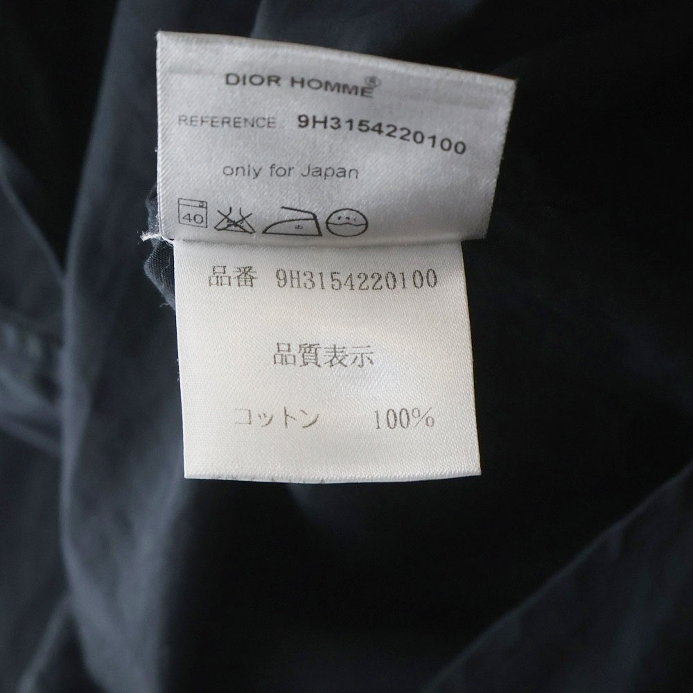 Dior HOMME(ディオールオム) 09AW ハイネックプルオーバーシャツ 長袖シャツ ブラック/ホワイト 9H3154220100