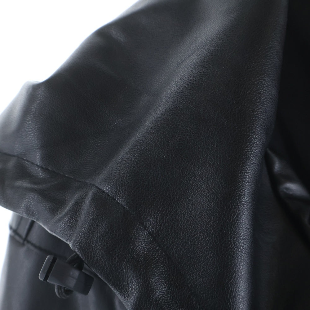 DIESEL(ディーゼル) フェイクレザージップアップジャケット フード付きジャケット ブラック A13407