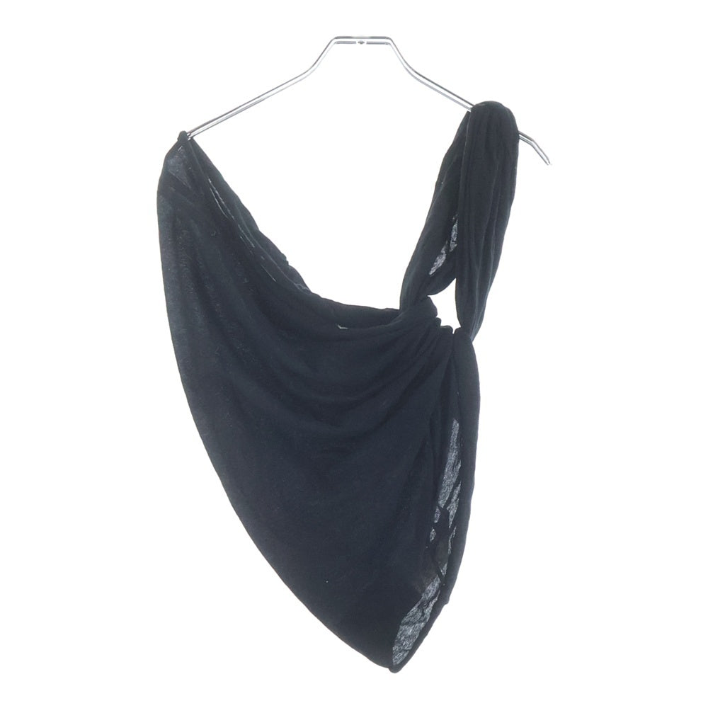 Rick Owens(リックオウエンス) 24SS コレクションライン 変形タンクトップ タスキTシャツ ブラック RR01D3120-UC