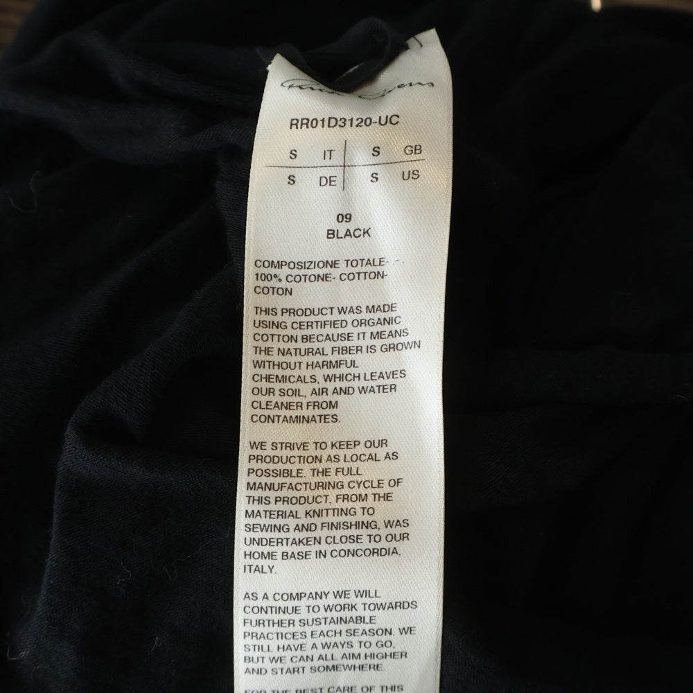 Rick Owens(リックオウエンス) 24SS コレクションライン 変形タンクトップ タスキTシャツ ブラック RR01D3120-UC