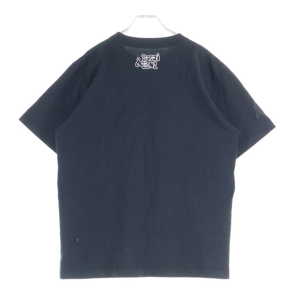 Sacai(サカイ) 24AW Gonz Patch T-Shirt 24-0830S ゴンズ パッチ クルーネック半袖Tシャツ ブラック 24-0830S