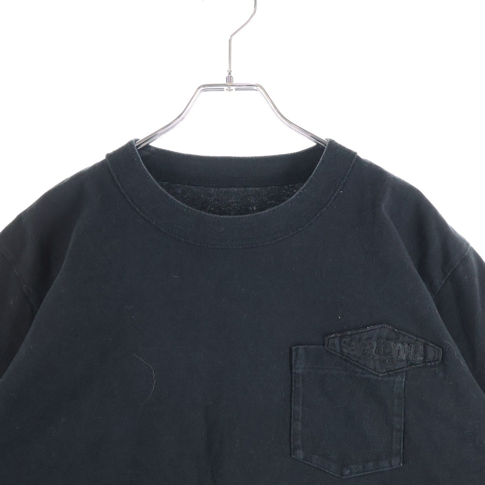 Sacai(サカイ) 24AW Gonz Patch T-Shirt 24-0830S ゴンズ パッチ クルーネック半袖Tシャツ ブラック 24-0830S