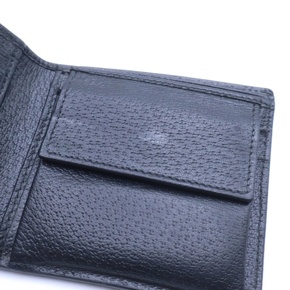 GUCCI(グッチ) GGロゴ二つ折り財布 ブラック GD金具 428725