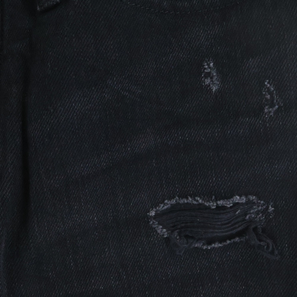 FEAR OF GOD(フィアオブゴッド) 4TH COLLECTION 裾ジップ ダメージ加工 デニムパンツ ブラック