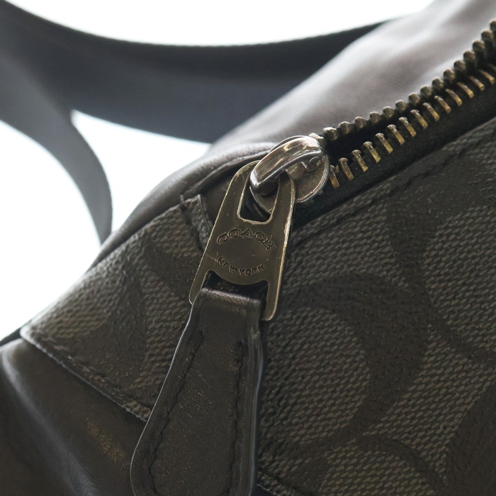 COACH(コーチ) シグネチャー ロゴ レザー ショルダーバッグ ブラック F84711