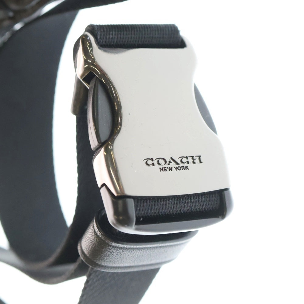 COACH(コーチ) シグネチャー ロゴ レザー ショルダーバッグ ブラック F84711