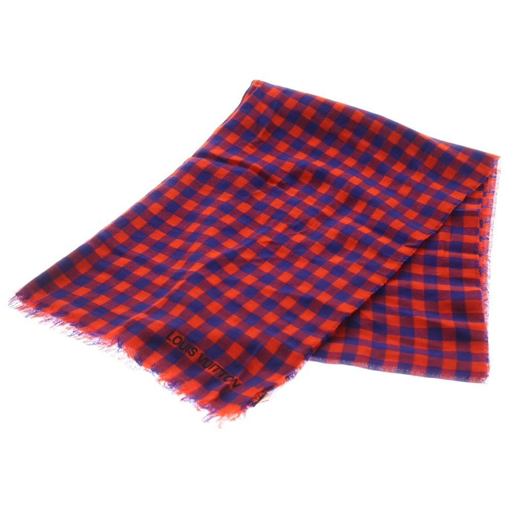 LOUIS VUITTON(ルイヴィトン) チェック柄 エトール マサイ ストール レッド MP0894 レディース