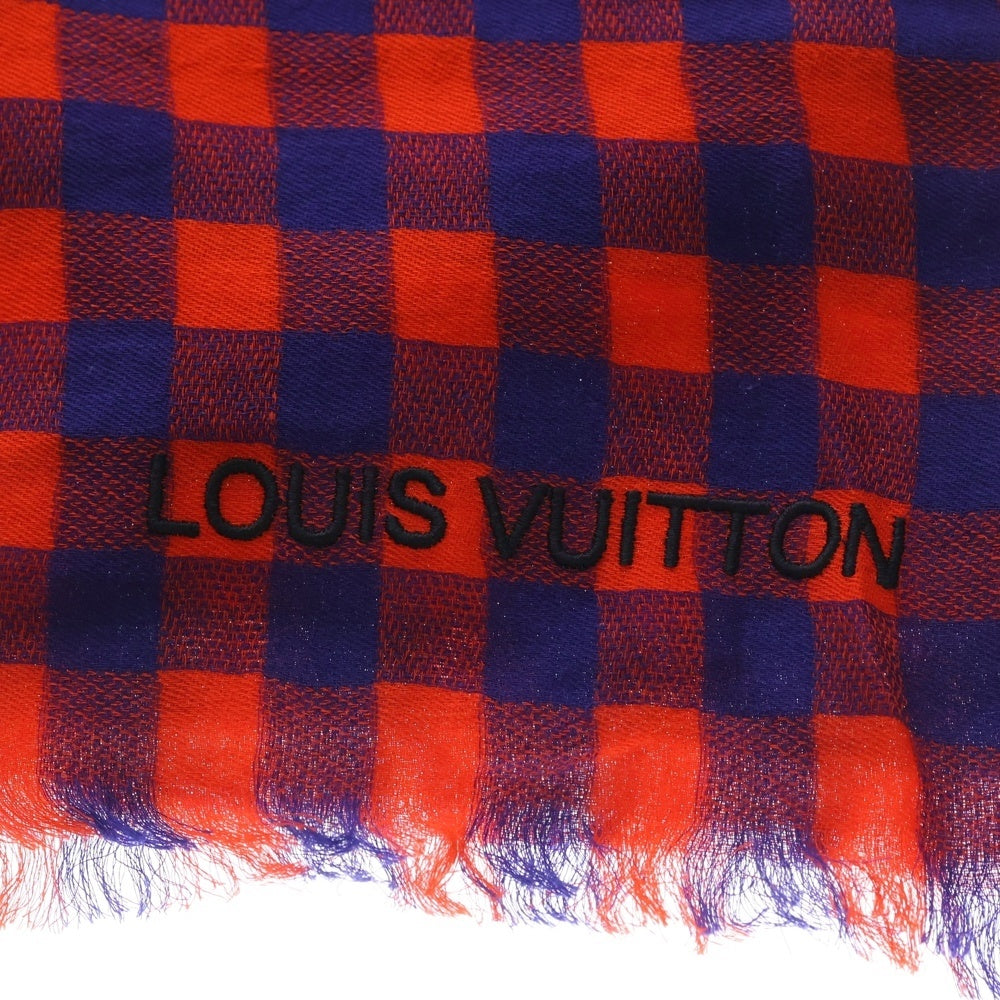 LOUIS VUITTON(ルイヴィトン) チェック柄 エトール マサイ ストール レッド MP0894 レディース