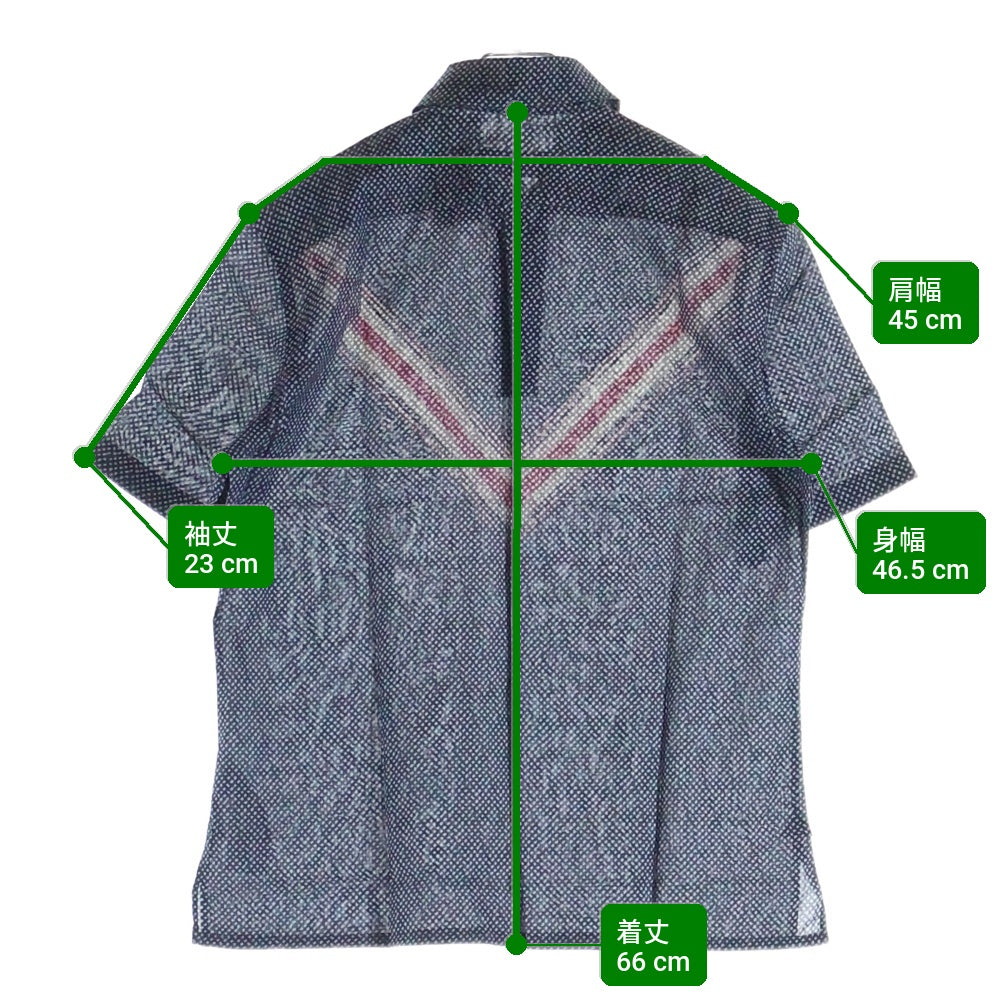 LOUIS VUITTON(ルイヴィトン) 15SS 総柄デザイン コットン半袖ポロシャツ ネイビー RM151H7S72WB9T