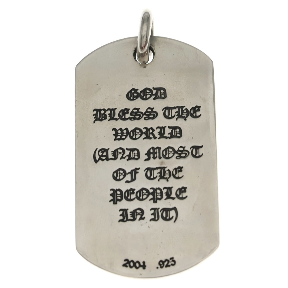 CHROME HEARTS(クロムハーツ) D TAG LRG GOD BLESS ゴットブレスドッグタグ ラージ ペンダントトップ シルバー