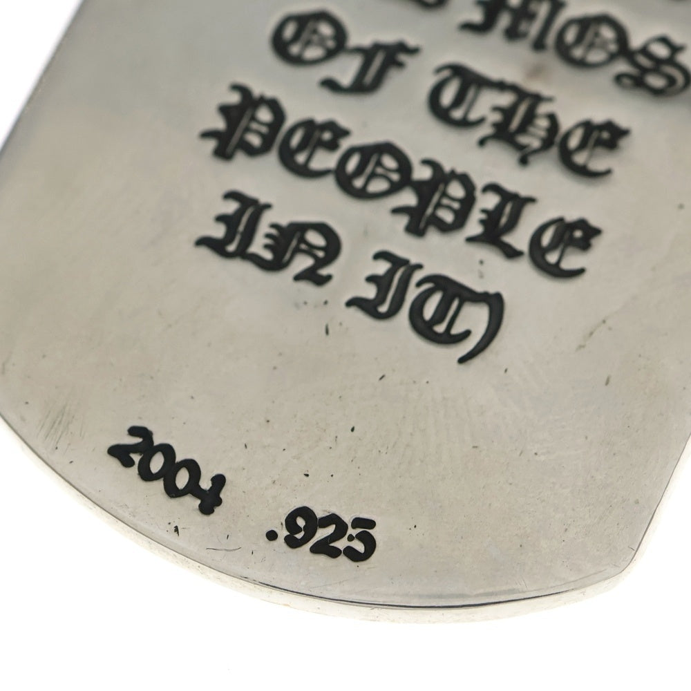 CHROME HEARTS(クロムハーツ) D TAG LRG GOD BLESS ゴットブレスドッグタグ ラージ ペンダントトップ シルバー