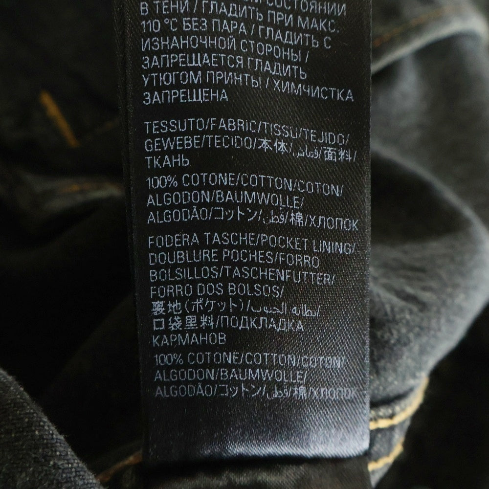 BALENCIAGA(バレンシアガ) 24SS LARGE FIT JACKET WASHED BLACK PAGODA 773804 TBP47 メタルロゴ ラージフィットデニムジャケット ブラック
