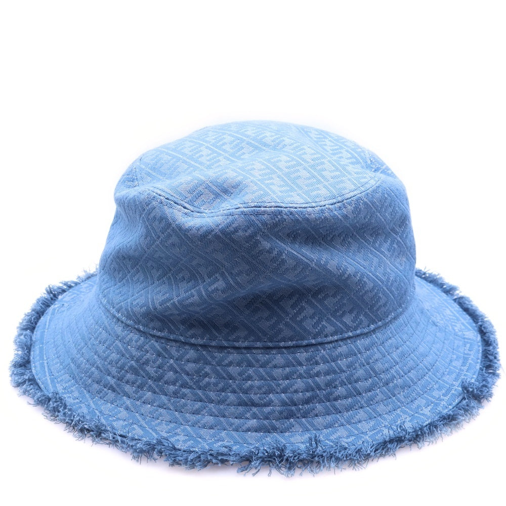 FENDI(フェンディ) ズッカ柄 バケットハット 帽子 ブルー FXQ977