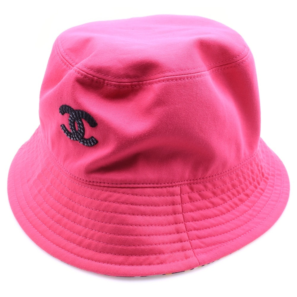 CHANEL(シャネル) リバーシブル ココマーク バケットハット ピンク AA9699 レディース