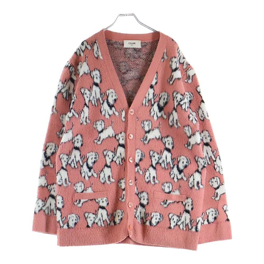 CELINE(セリーヌ) 22SS Artist Jacquard Cardigan In Brushed Cotton エイミー ドリアン ブラッシュドコットンアーティストジャガードカーディガン ピンク 2A94W531Q