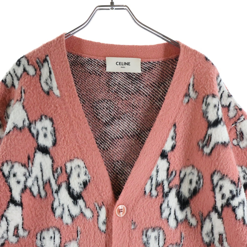 CELINE(セリーヌ) 22SS Artist Jacquard Cardigan In Brushed Cotton エイミー ドリアン ブラッシュドコットンアーティストジャガードカーディガン ピンク 2A94W531Q