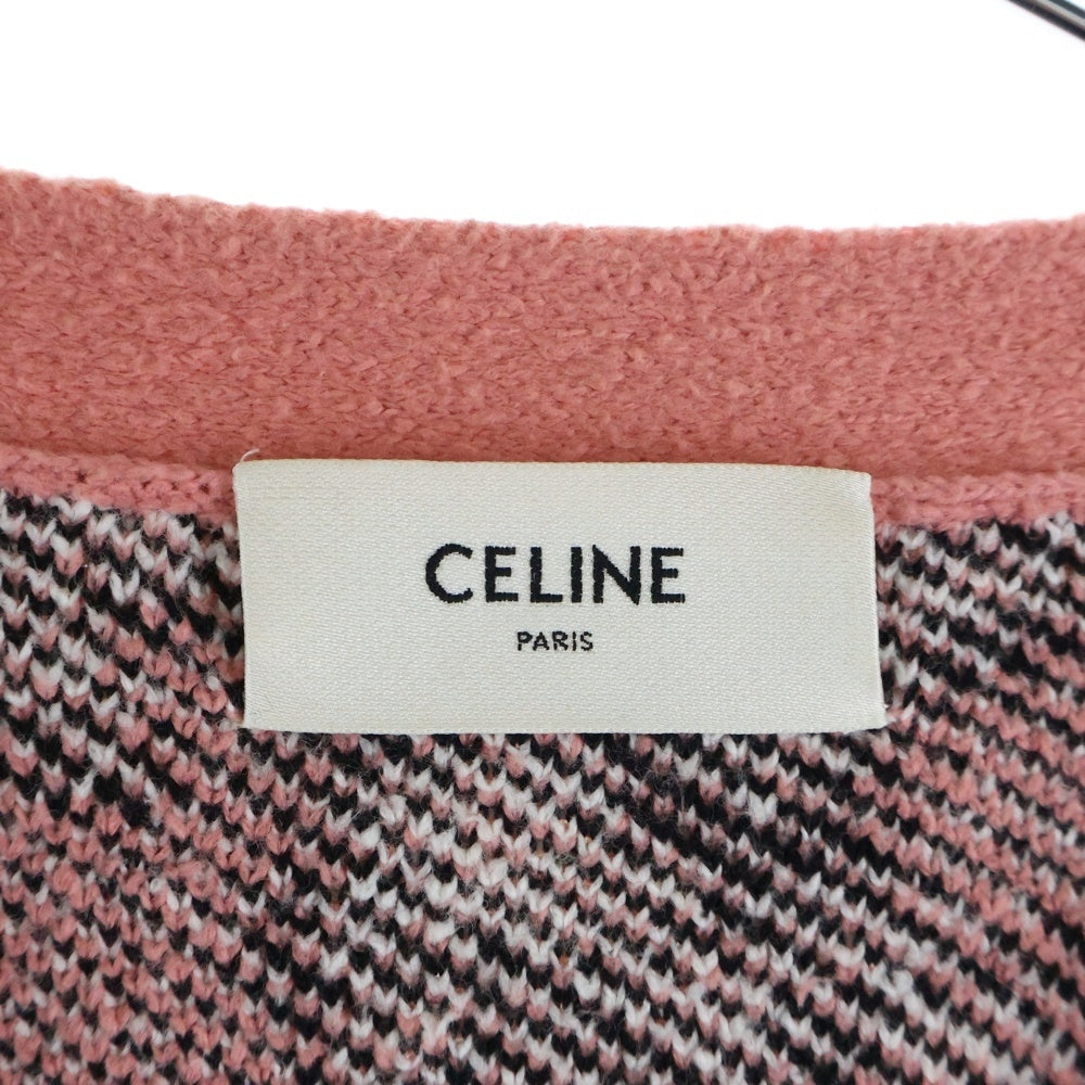 CELINE(セリーヌ) 22SS Artist Jacquard Cardigan In Brushed Cotton エイミー ドリアン ブラッシュドコットンアーティストジャガードカーディガン ピンク 2A94W531Q