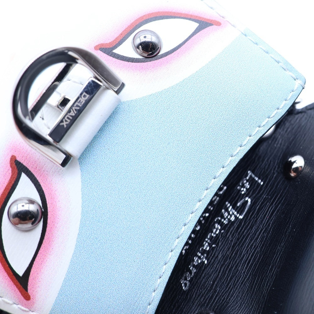 DELVAUX(デルボー) 歌舞伎デザイン バッグチャーム ストラップ ブラック レディース