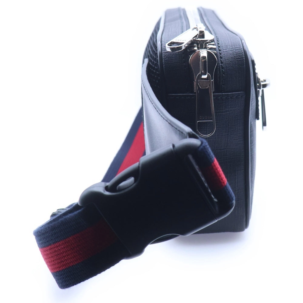 GUCCI(グッチ) GGスプリーム ボディバッグ ウエストバッグ ブラック 474293