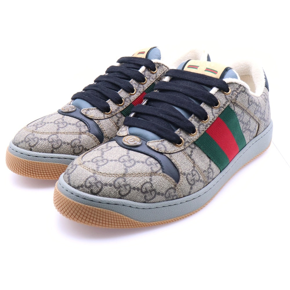 GUCCI(グッチ) Screener Sneaker GGスプリーム スクリーナースニーカー ローカットスニーカー ブラウン