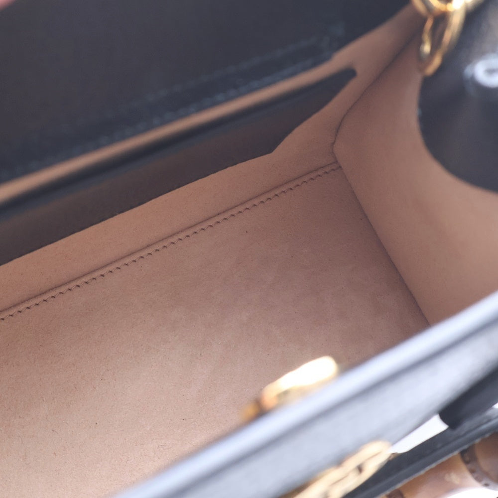 GUCCI(グッチ) ダイアナ ミニ レザー2WAYハンドバッグ ブラック 702732 レディース