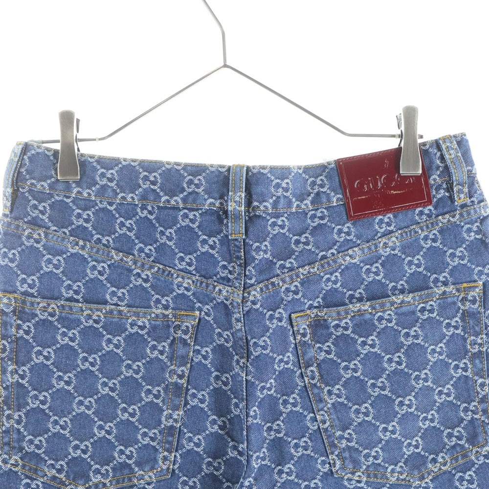 GUCCI(グッチ) GGジャガード デニムショーツ ハーフパンツ ブルー 782163