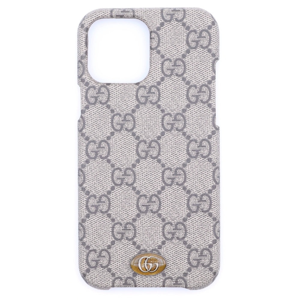 GUCCI(グッチ) iPhone13 Pro Max GGスプリーム アイフォンケース ブラウン 701331 レディース