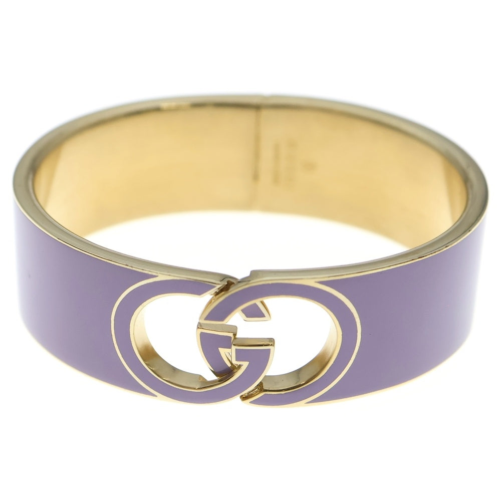 GUCCI(グッチ) インターロッキングG ラッカー カフブレスレット バングル パープル 837494 レディース