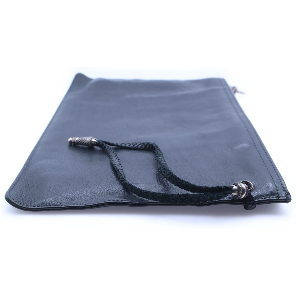 CHROME HEARTS(クロムハーツ) FLAT MED PLANE レザー クラッチバッグ セカンドバック ブラック