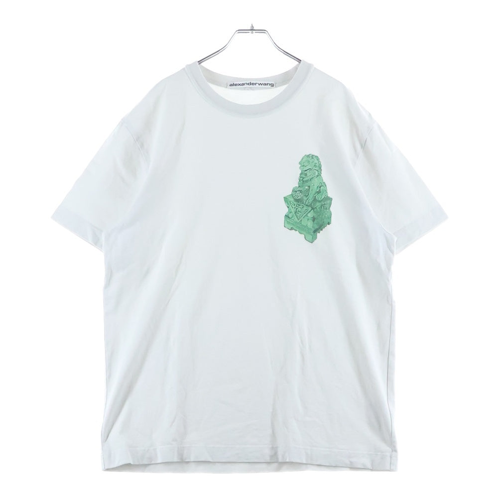 ALEXANDER WANG(アレキサンダーワン) Graphic round neck T-shirt UCC2221511 グラフィックプリント半袖Tシャツ ホワイト