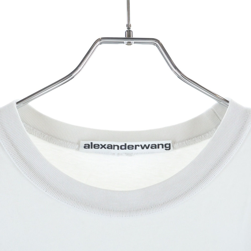 ALEXANDER WANG(アレキサンダーワン) Graphic round neck T-shirt UCC2221511 グラフィックプリント半袖Tシャツ ホワイト