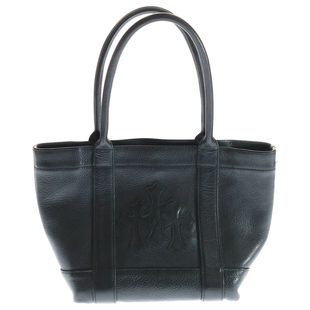 CHROME HEARTS(クロムハーツ) TOTE MINI セメタリーパッチ トートミニ レザートートバッグ ブラック レディース