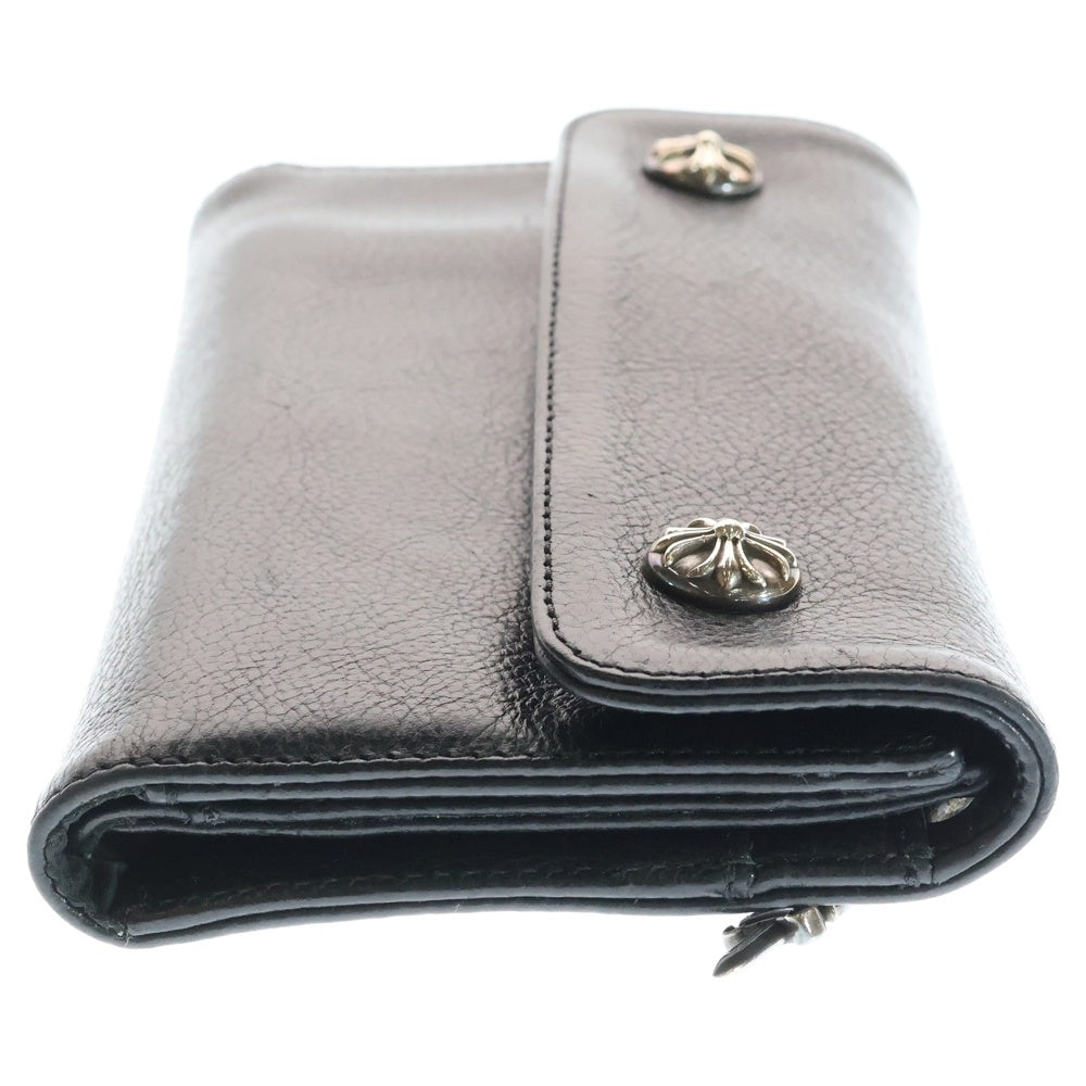CHROME HEARTS(クロムハーツ) WAVE ウェーブ レザーウォレット 財布 ブラック BCA375