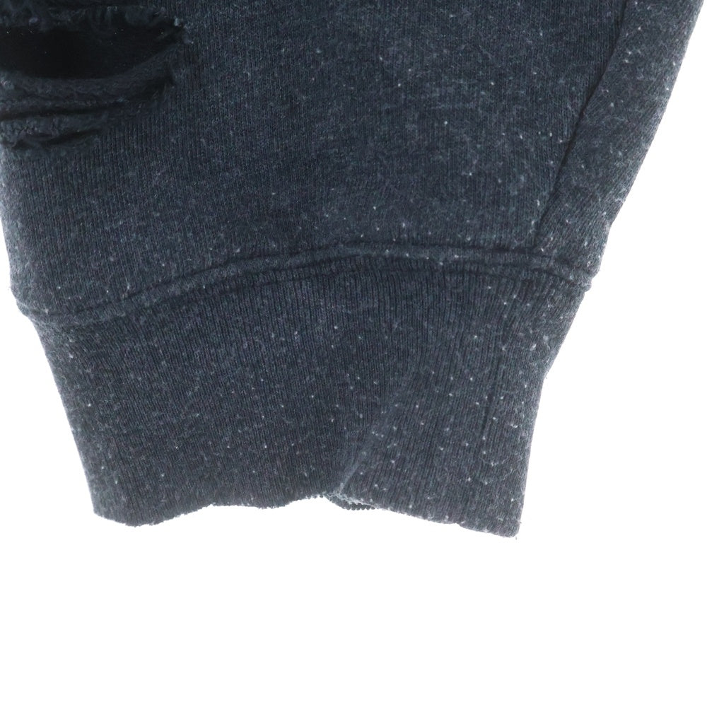 Acne Studios(アクネ ストゥディオズ) 25SS ロゴプリント ダメージ加工スウェットクルーネックシャツ グレー FN-UX-SWEA000044