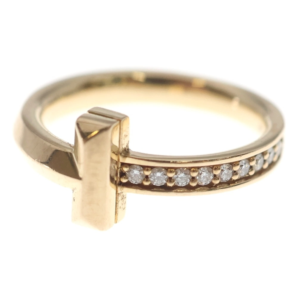 TIFFANY & Co.(ティファニー) Tワン ナローダイヤリング ピンクゴールド レディース